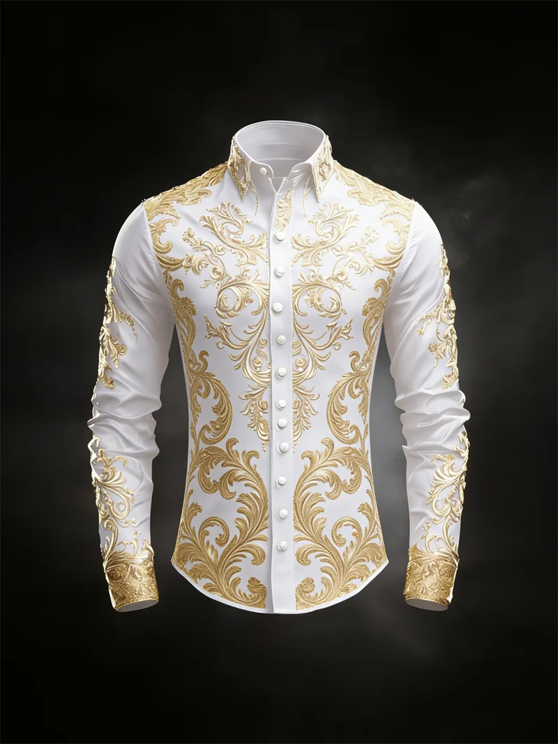 Chemise Homme Imprimé Branche 3D – CLEVI Paris