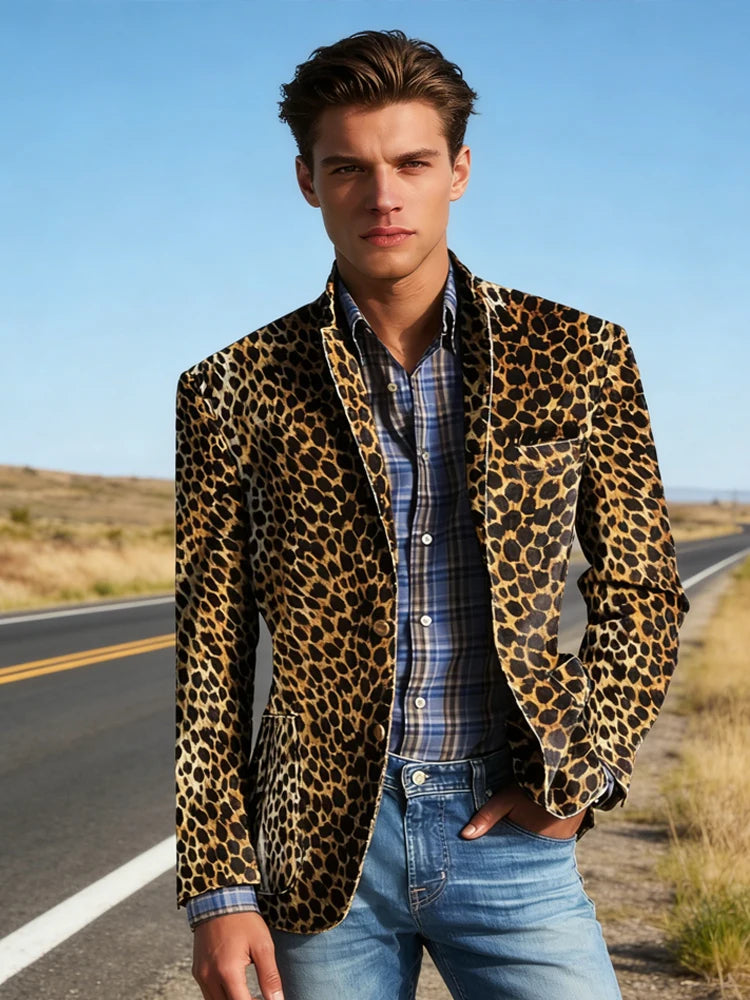 Blazer Velours Homme Imprimé – CLEVI Paris