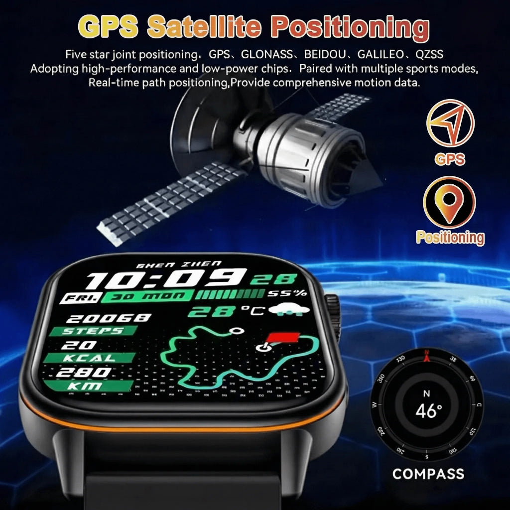 Montre GPS QX17 AMOLED 2,01″ sport – CLEVI Paris