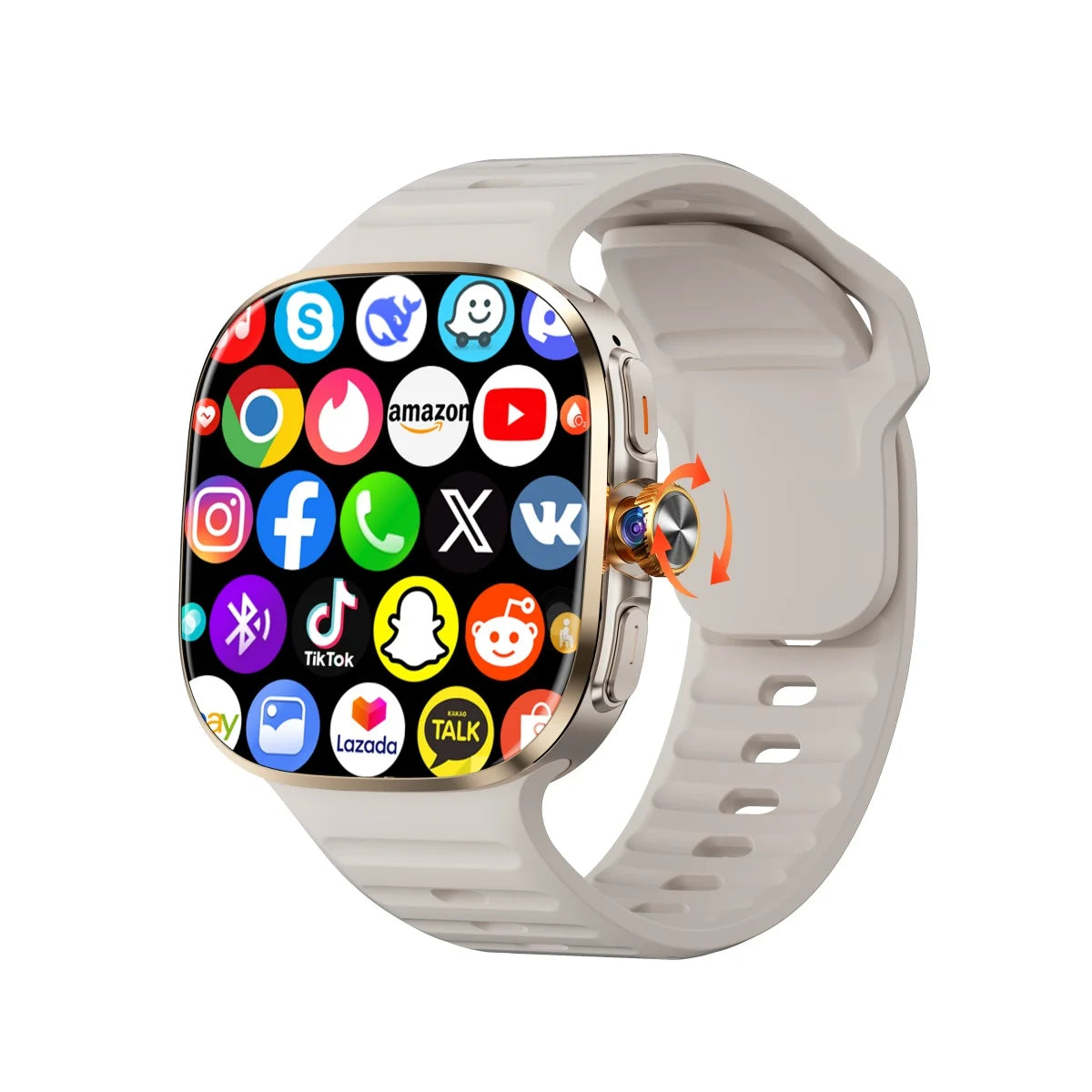 Montre 4G Android Caméra 180° Empreinte 512Go GPS – CLEVI Paris