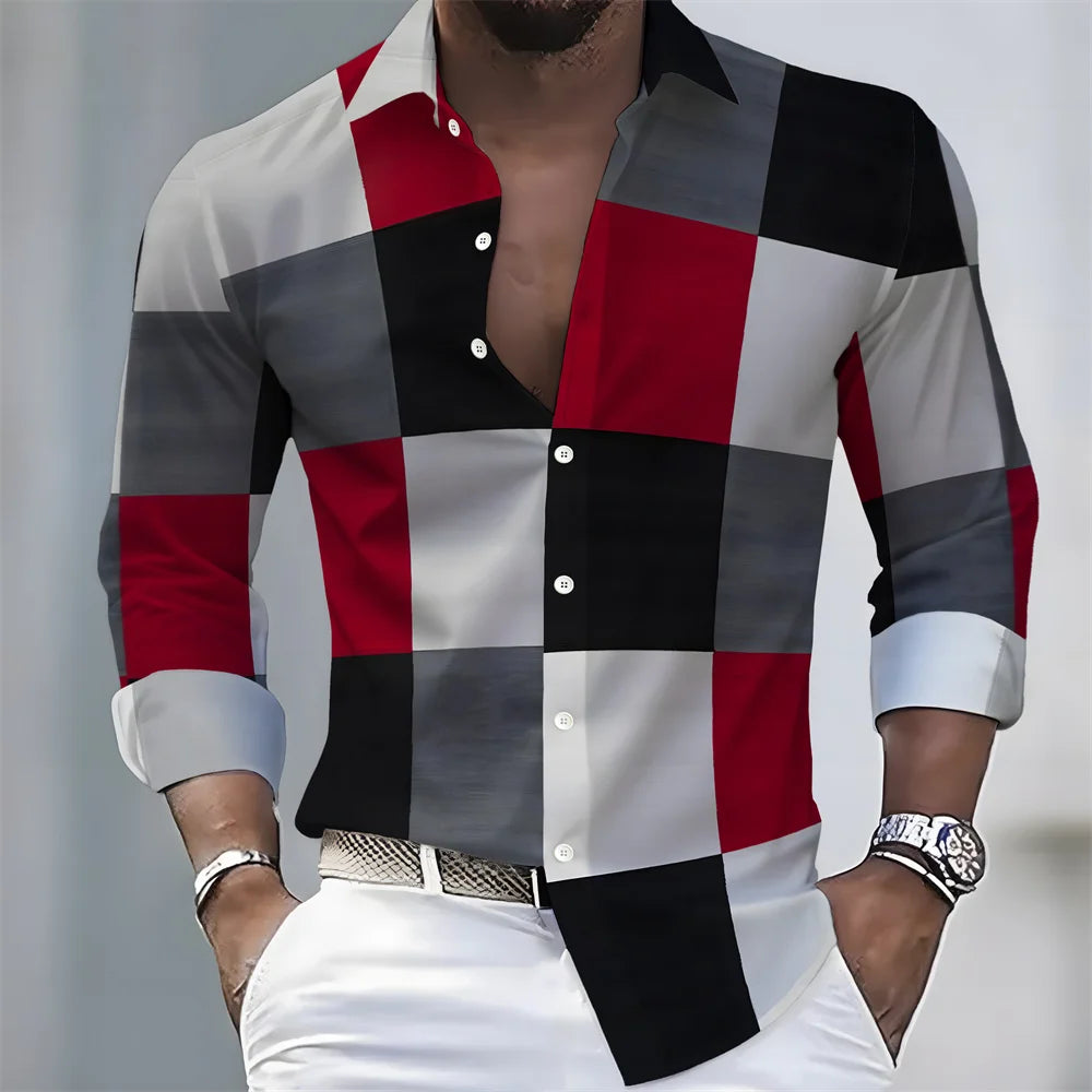 Chemise rayée homme manches longues – CLEVI Paris