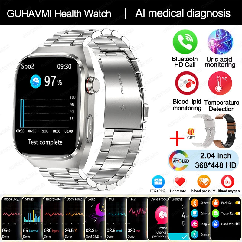 Montre GUHUAVMI AMOLED 2,04″ Bluetooth – CLEVI Paris