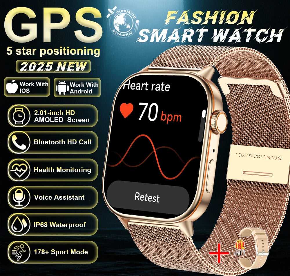 Montre connectée GUHUAVMI AMOLED 2,01 pouces – CLEVI Paris