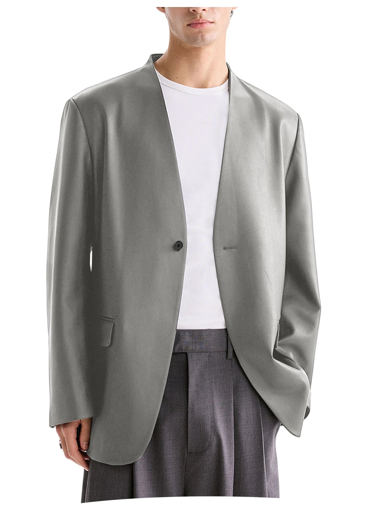 Blazer homme en tweed à chevrons, coupe droite – CLEVI Paris