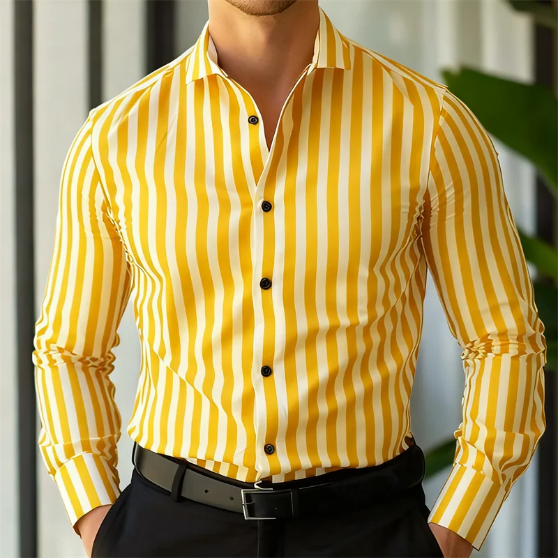 Chemise rayée élégante homme – CLEVI Paris