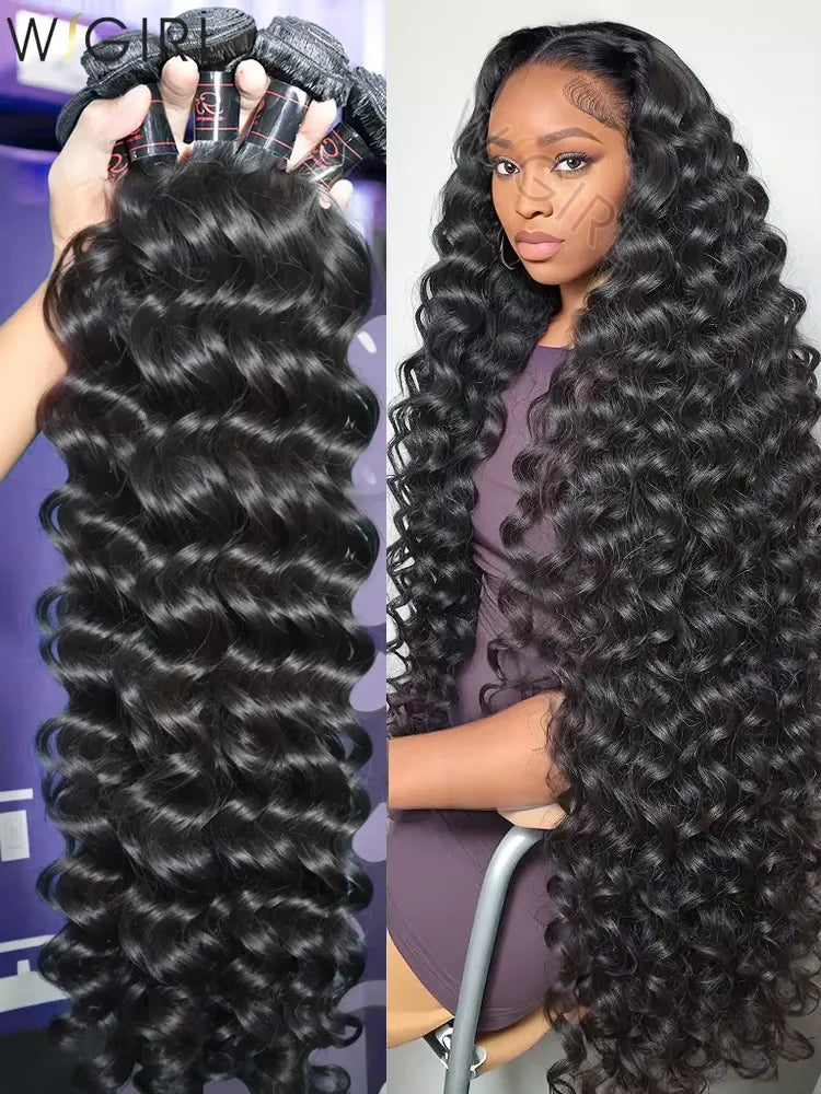 Extensions Loose Wave Cheveux Humains Bruts – Virgin & Remy Hair 12A – Bundles 1/3/4 Pcs 18-34 Pouces – CLEVI Paris