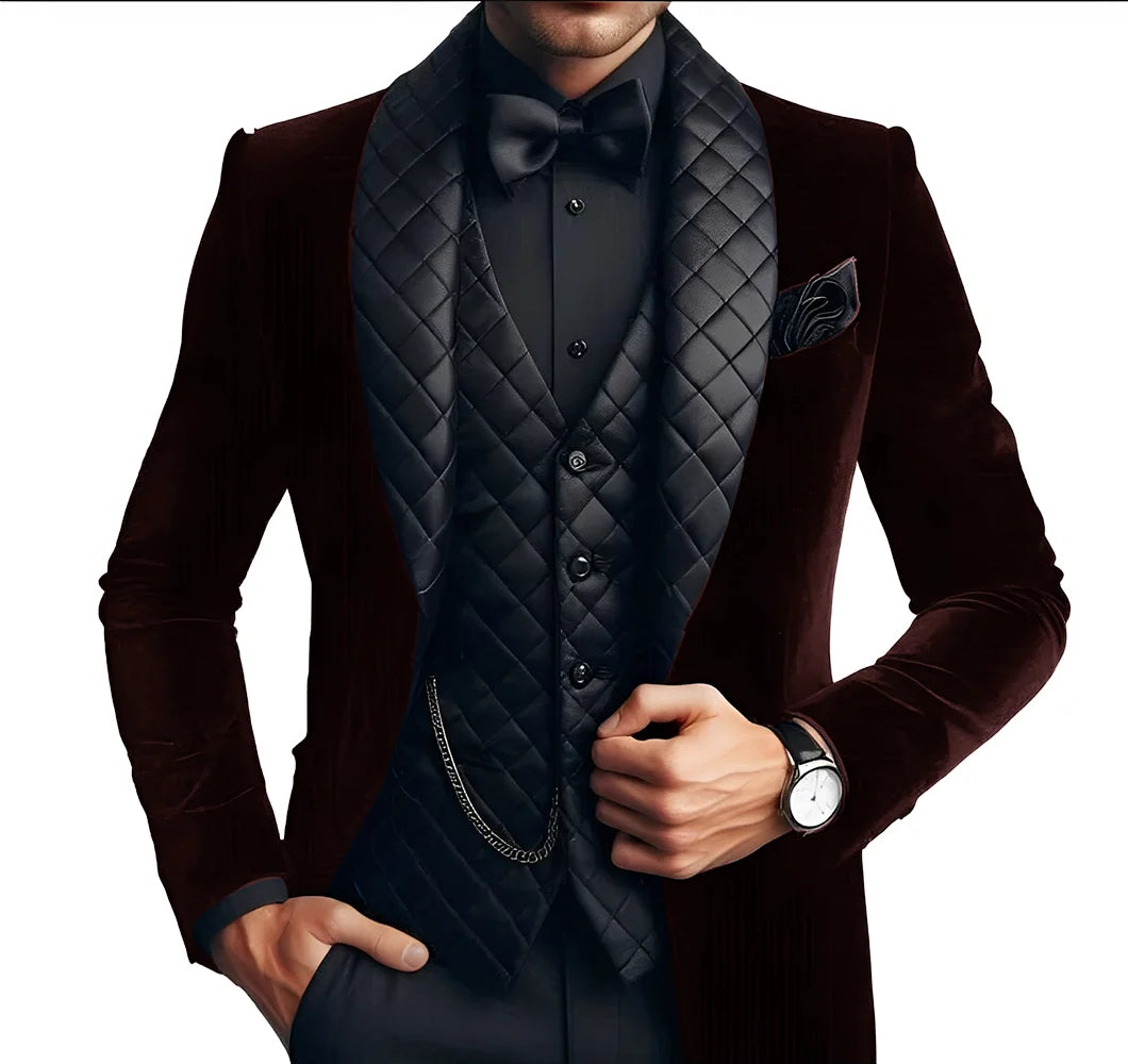 Costume homme noir trois pièces ajusté – CLEVI Paris