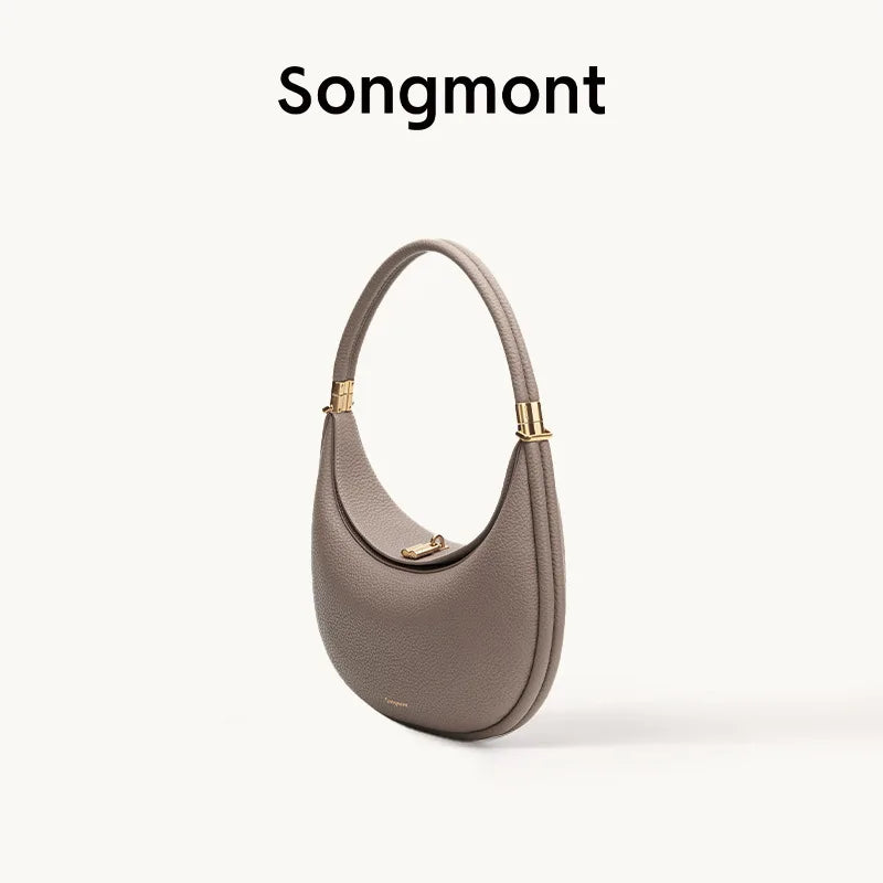 Sac Croissant Cuir Vache Pleine Fleur Grande Capacité Femme – CLEVI Paris