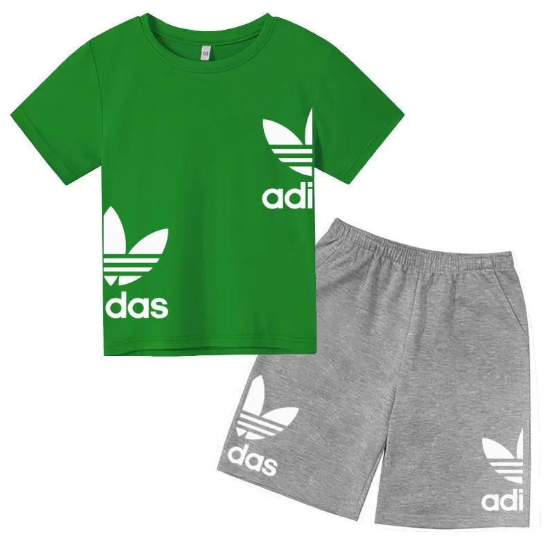 Ensemble enfant T-shirt à lettres et short – CLEVI Paris
