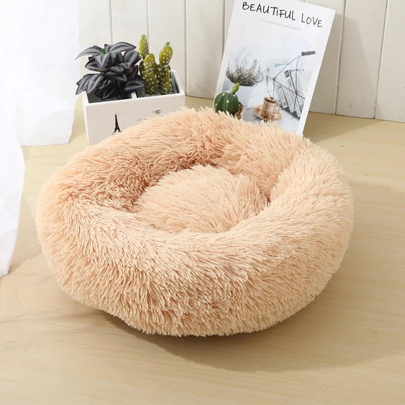 Panier rond en peluche pour chien et chat – CLEVI Paris