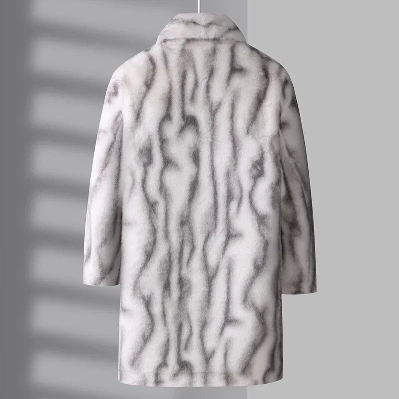 Manteau long homme aspect fourrure – CLEVI Paris