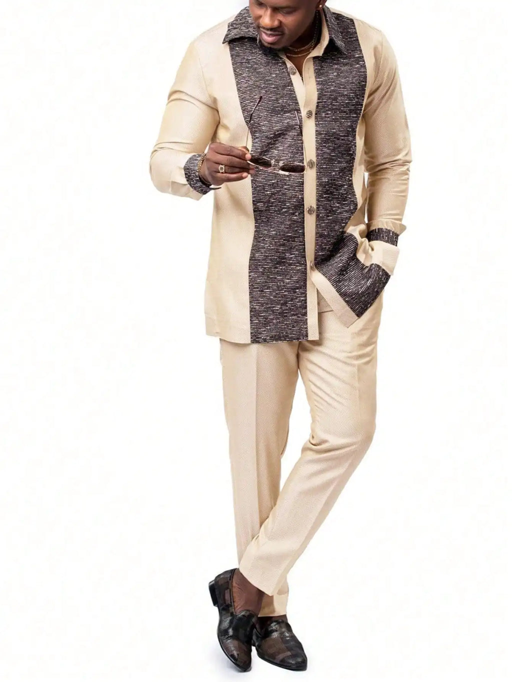 Ensemble 2 Pièces Style Africain Homme – CLEVI Paris