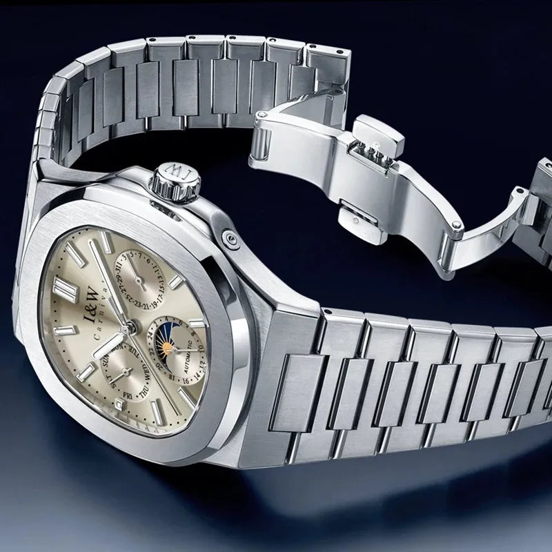 Montre Automatique Homme Carnival 43MM Acier Verre Saphir Étanche 50M – CLEVI Paris