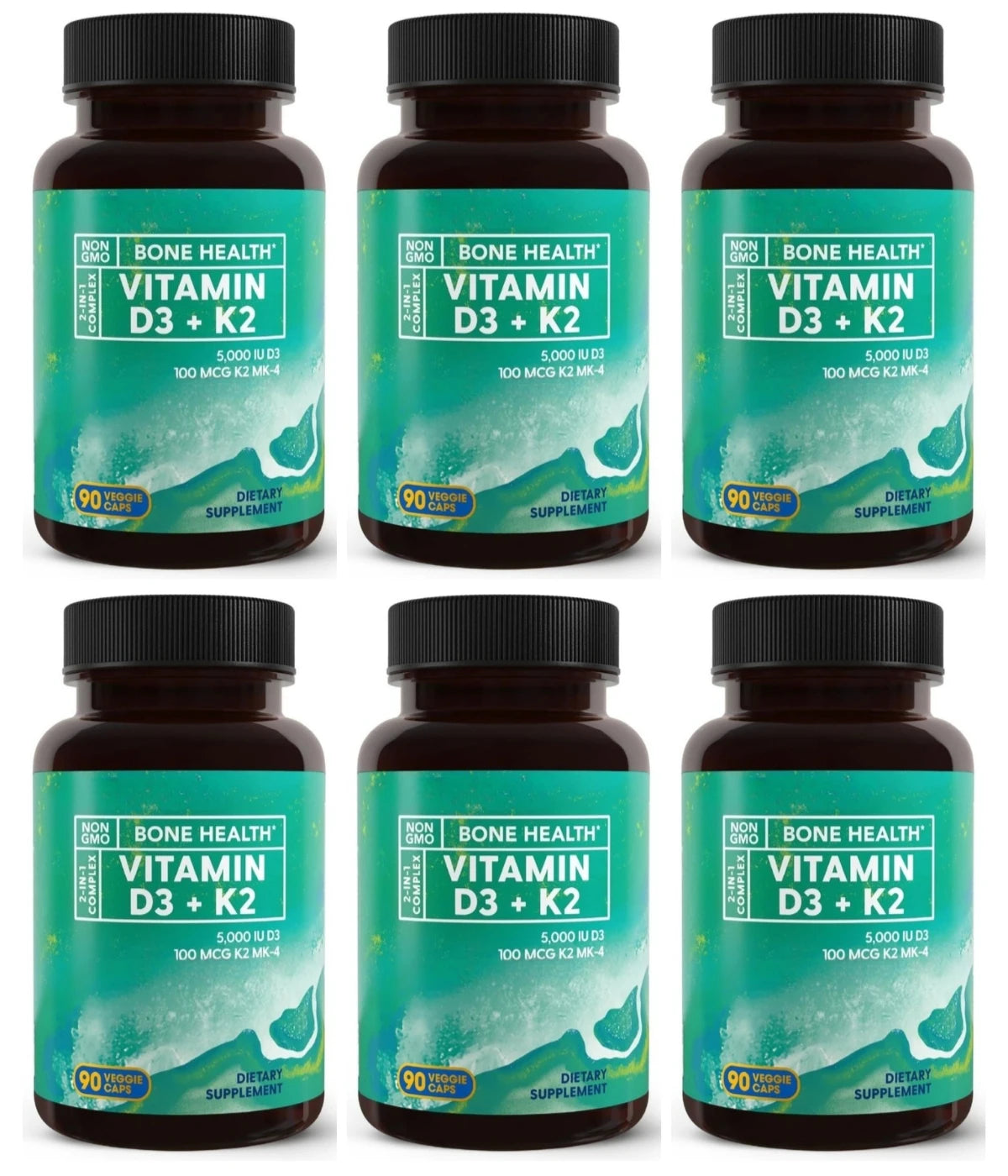 Vitamines D3 et K2, 90 gélules – CLEVI Paris