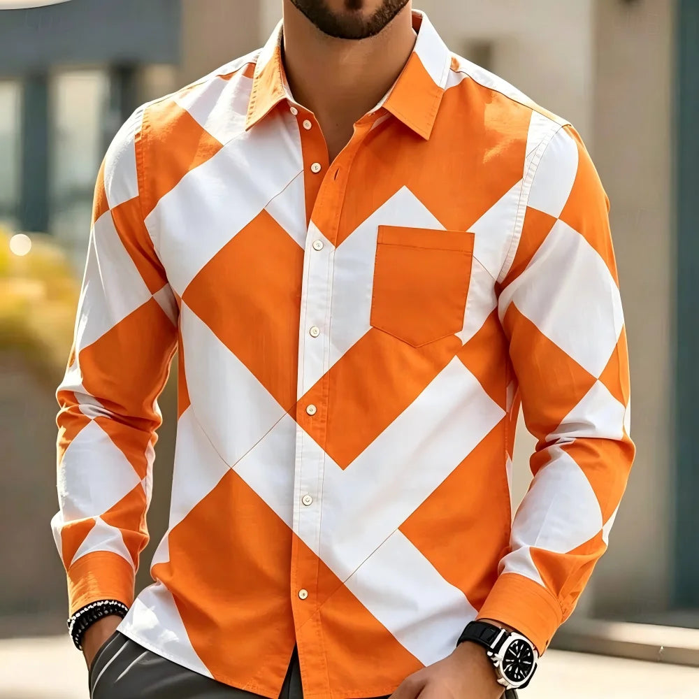 Chemise homme patchwork à carreaux – CLEVI Paris