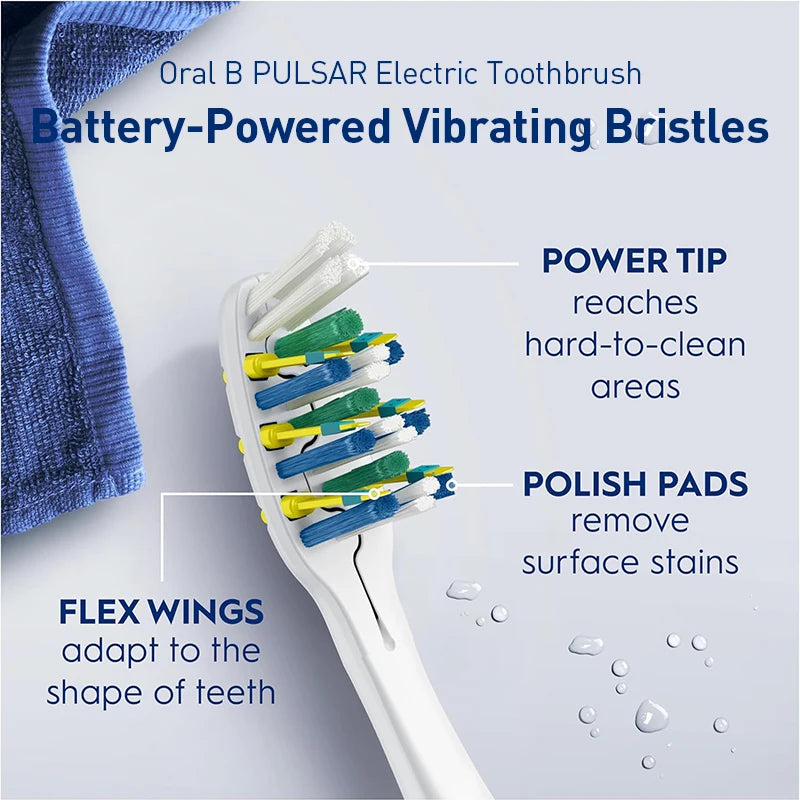 Brosse à Dents Électrique Vibrante Micro-Pulsations Blancheur – Poils Souples ou Médiums Pack de 2 – CLEVI Paris