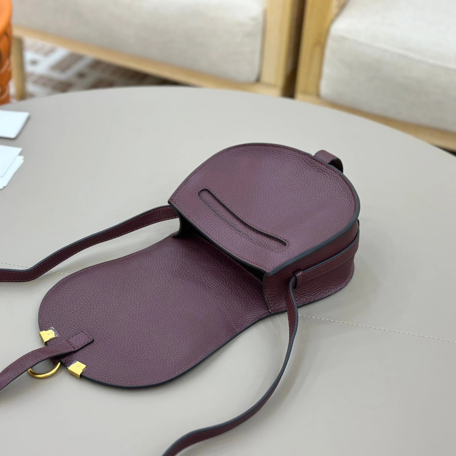 Sac Selle Femme Cuir Véritable Bandoulière Longue Luxe – CLEVI Paris