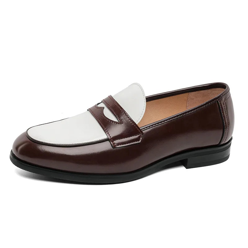 Mocassins Cuir Patchwork Homme Slip-on – CLEVI Paris