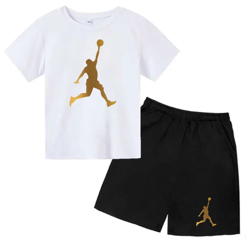 Ensemble enfant imprimé T-shirt et short – CLEVI Paris