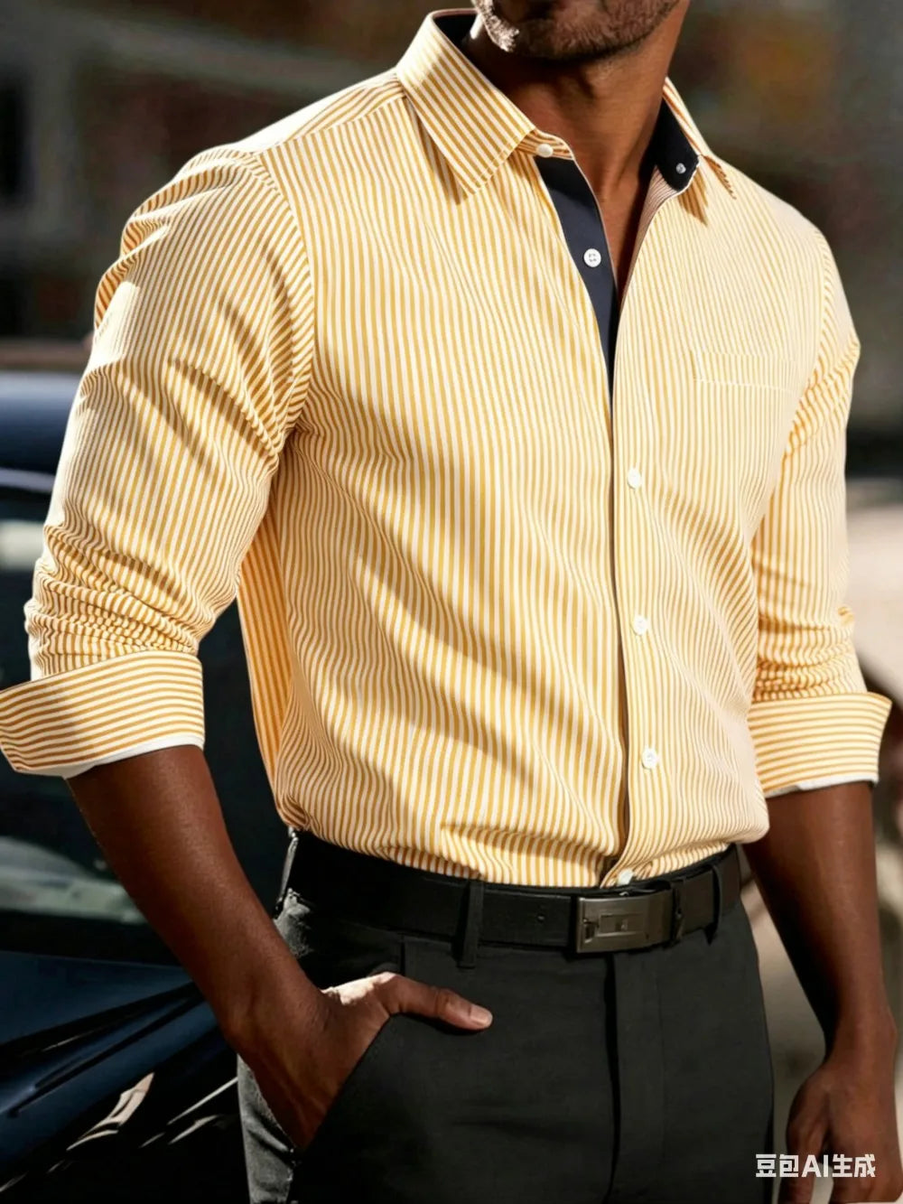 Chemise homme rayée élégante – CLEVI Paris