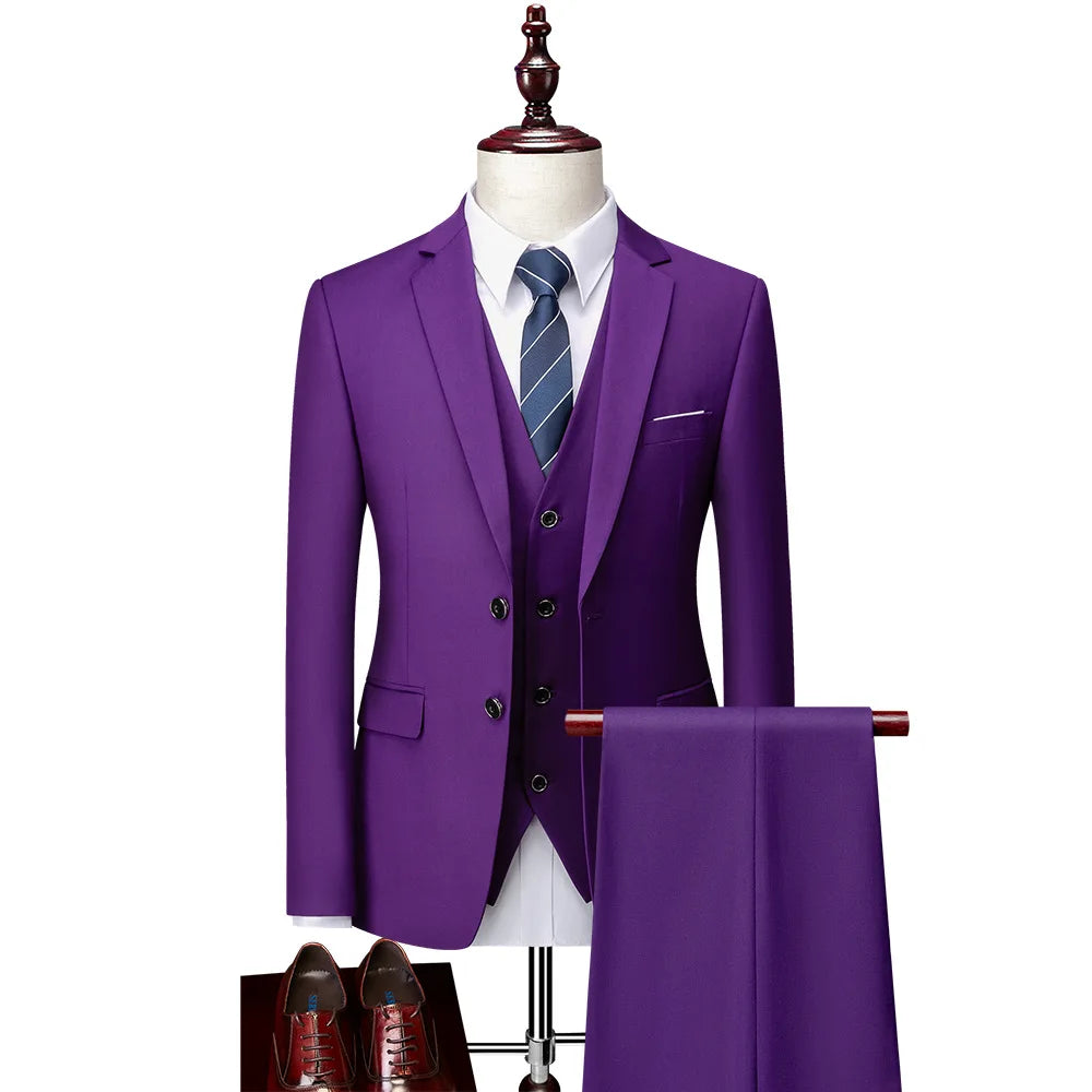 Costume homme 3 pièces en satin – CLEVI Paris