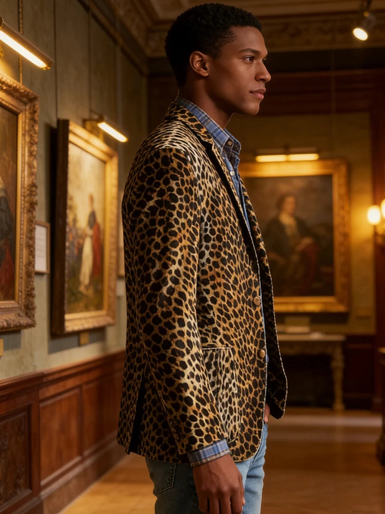 Blazer Velours Homme Imprimé – CLEVI Paris