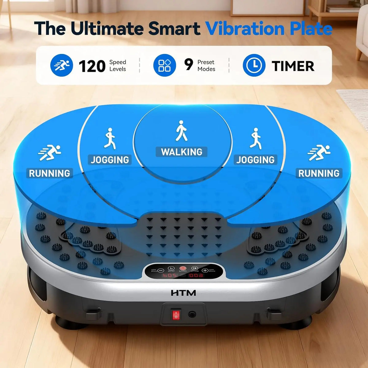 Plateforme vibrante 120 niveaux et 9 modes – CLEVI Paris