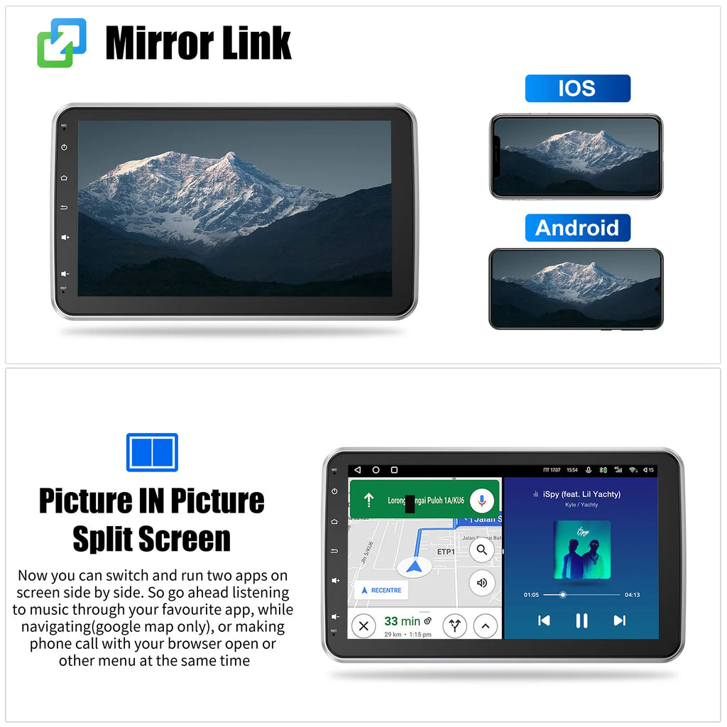 Autoradio ESSGOO 10,1″ Android CarPlay – CLEVI Paris