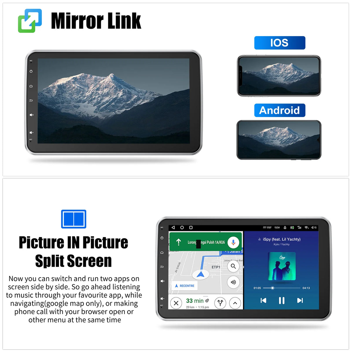 Autoradio ESSGOO 10,1″ Android CarPlay – CLEVI Paris