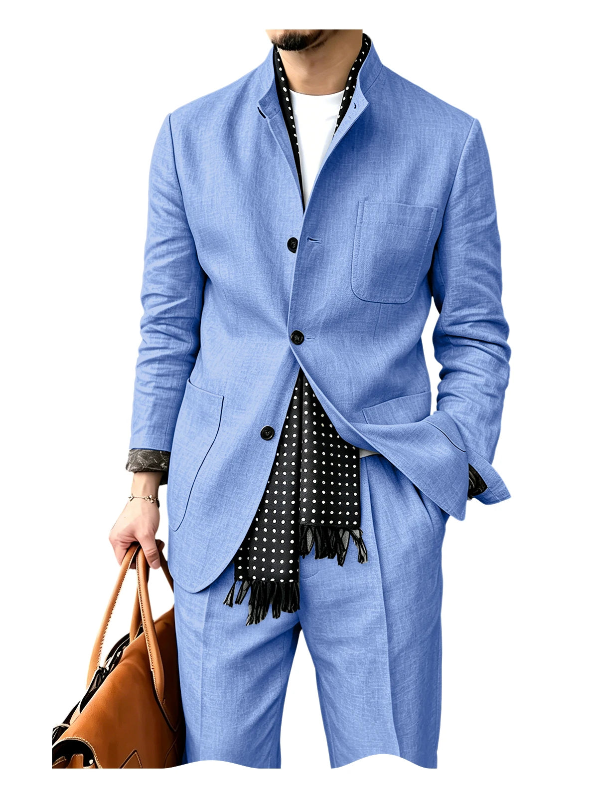 Costume homme 2 pièces en lin, veste et pantalon – CLEVI Paris