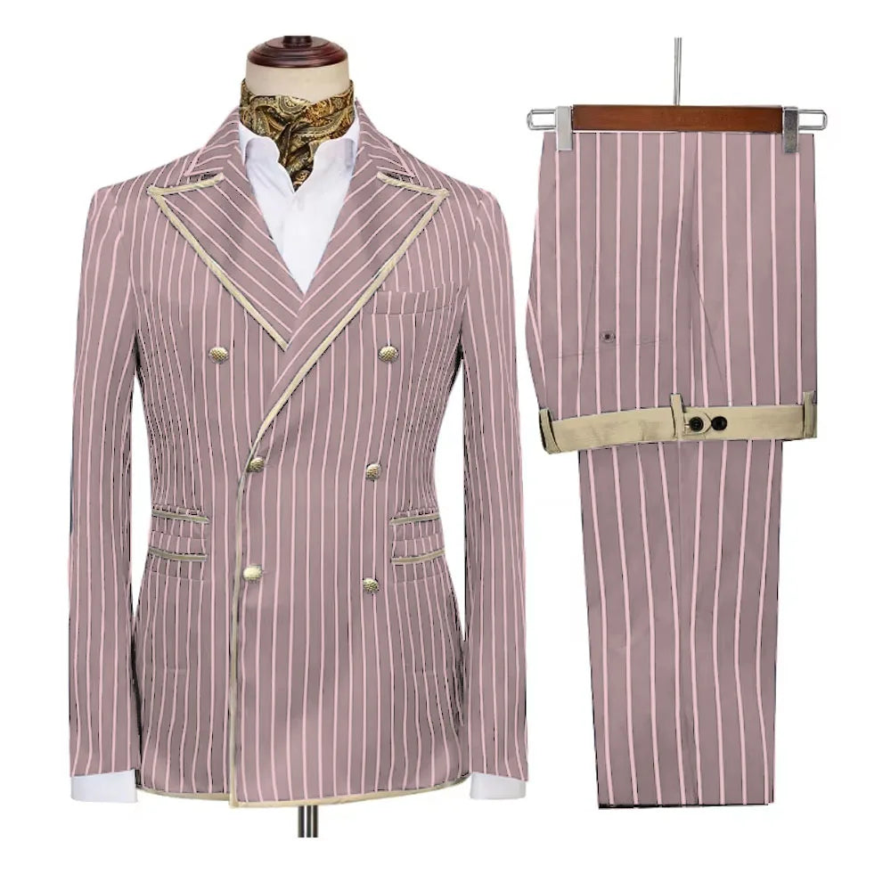 Costume homme rayé 2 pièces – CLEVI Paris