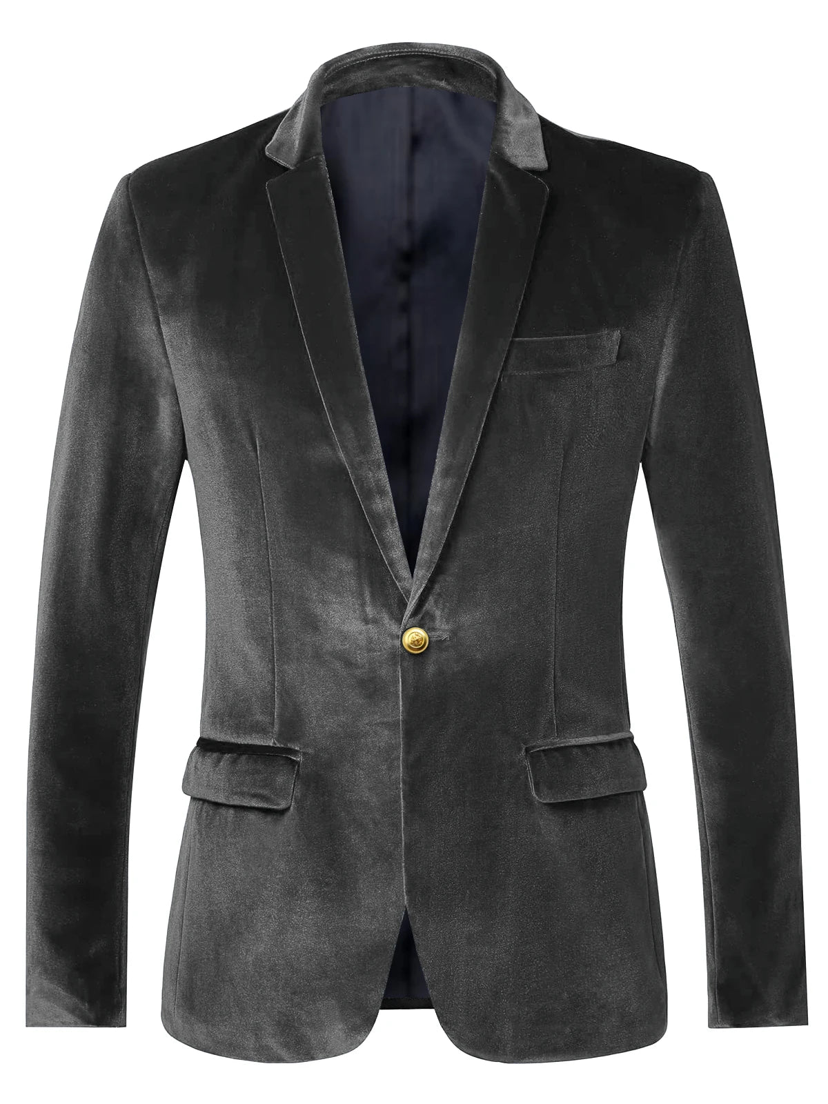 Blazer velours homme à bouton doré – CLEVI Paris