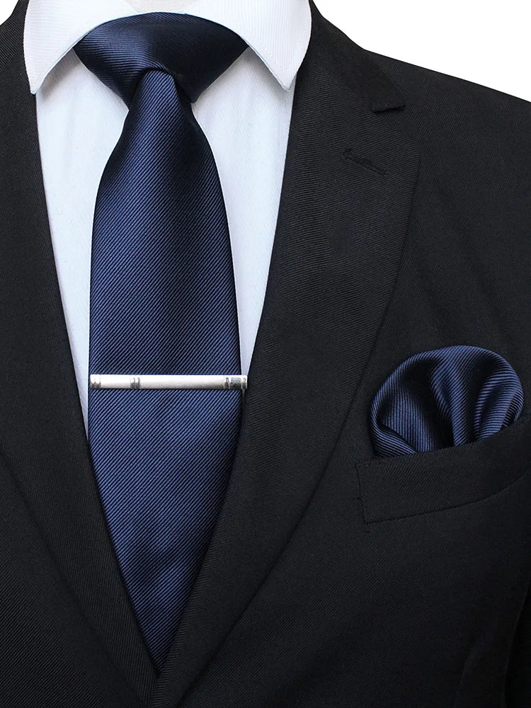 Ensemble cravate homme avec pochette et pince – CLEVI Paris