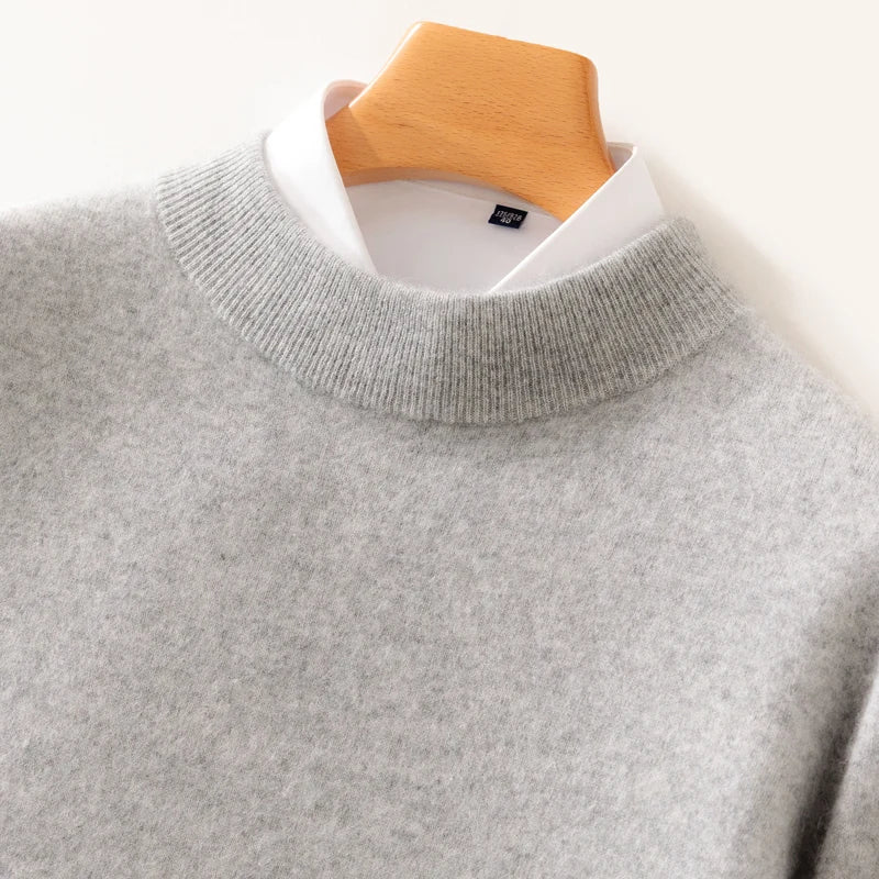 Pull homme en laine à col montant – CLEVI Paris