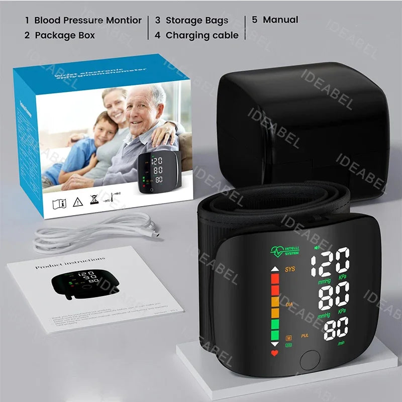 Tensiomètre Poignet LCD Rechargeable Vocal Auto 18 Designs – CLEVI Paris