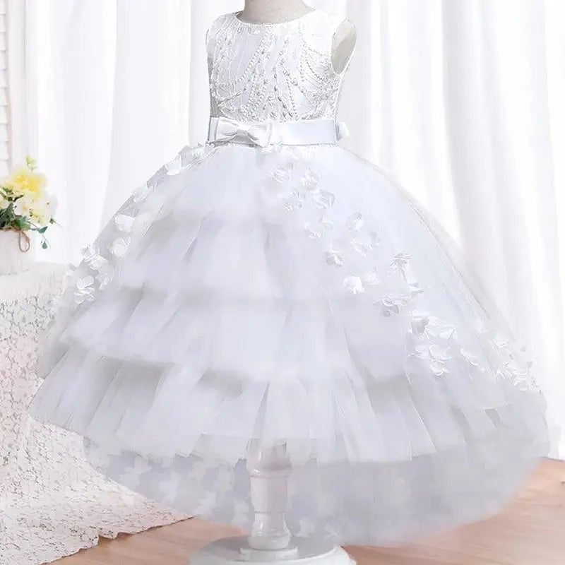 Robe cérémonie fille perlée – CLEVI Paris