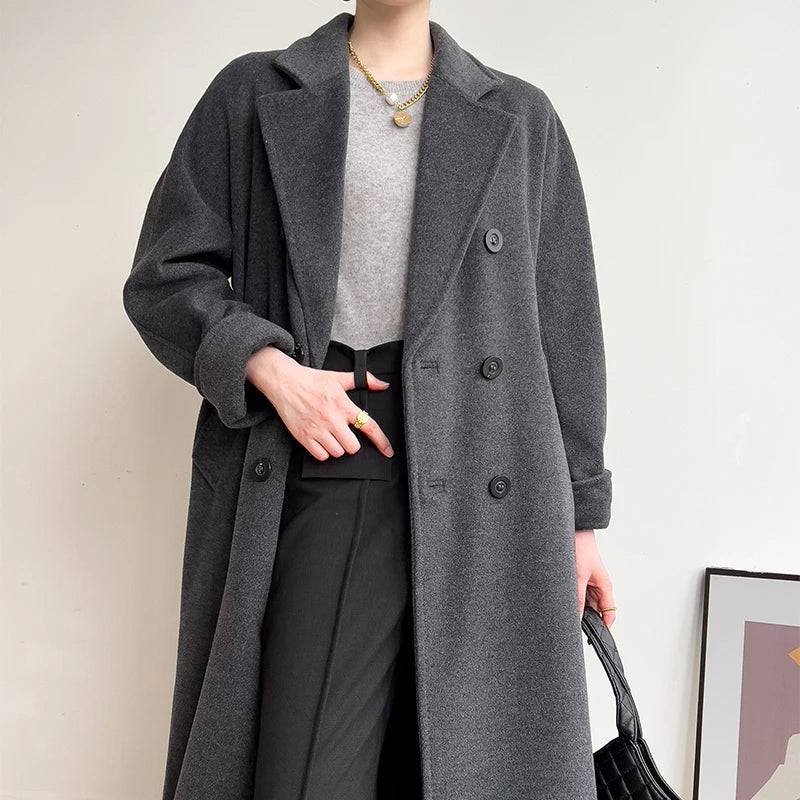 Manteau long femme laine et cachemire – CLEVI Paris