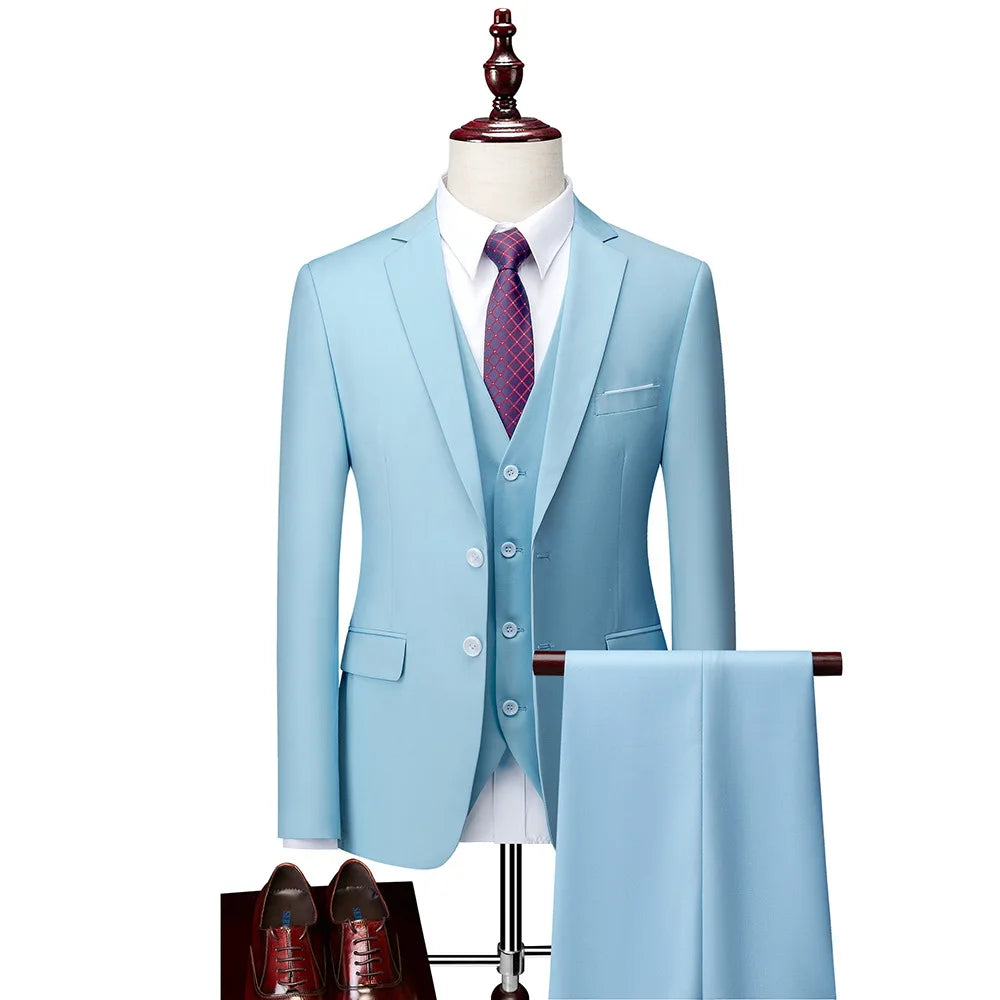 Costume homme 3 pièces en satin – CLEVI Paris