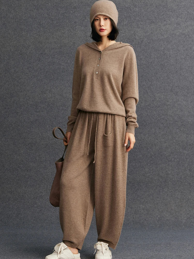 Pull à capuche ou pantalon cachemire femme – CLEVI Paris