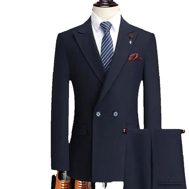 Costume homme croisé bleu – CLEVI Paris