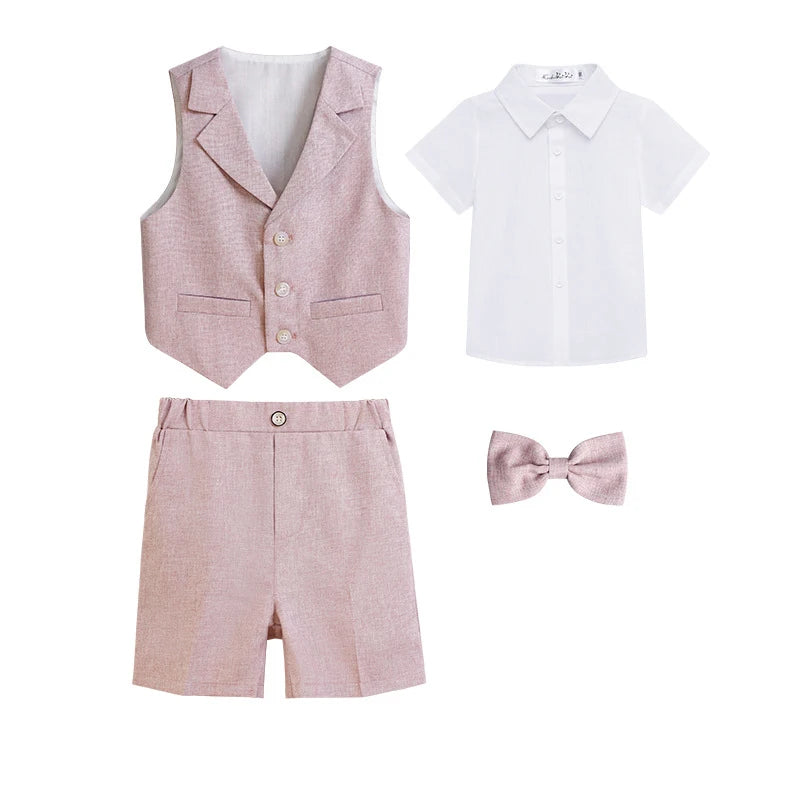 Costume été garçon, ensembles gilet et short – CLEVI Paris
