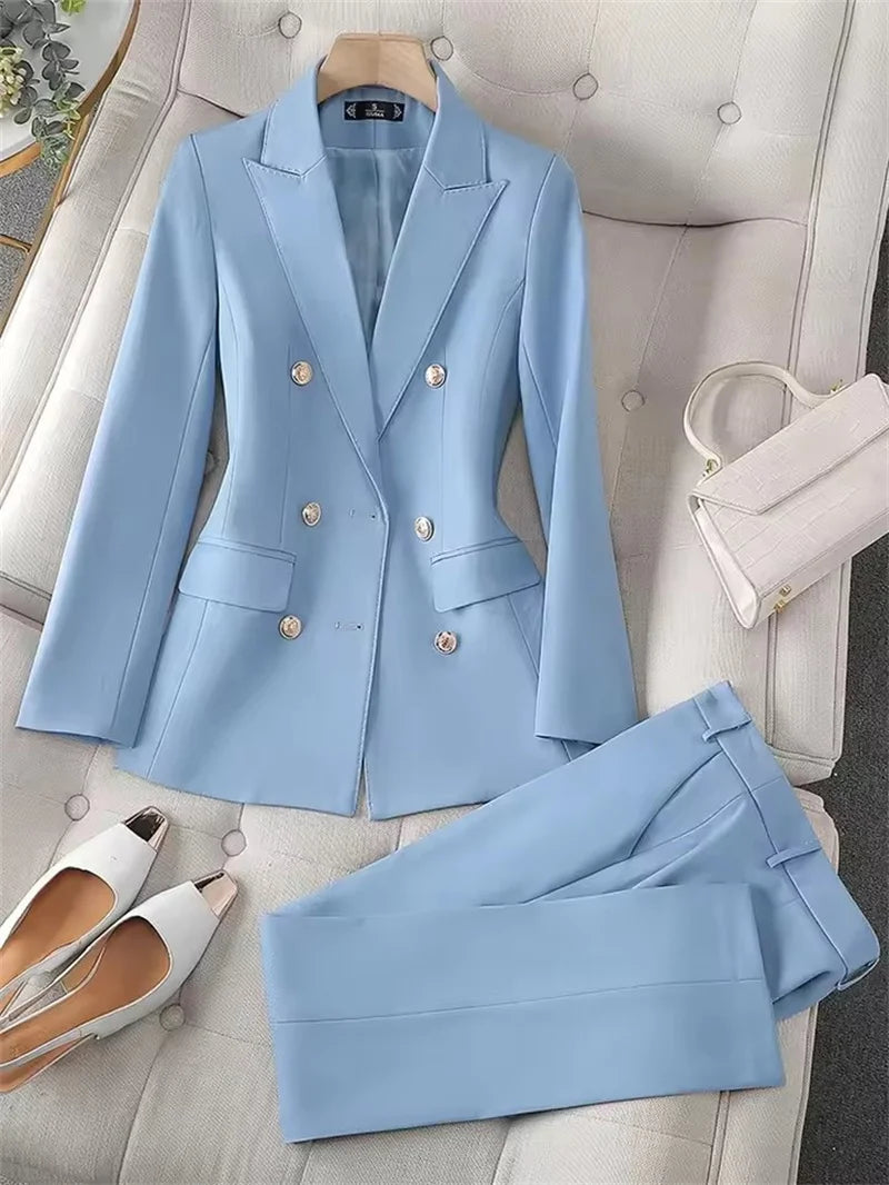 Tailleur femme blazer et pantalon bureau – CLEVI Paris
