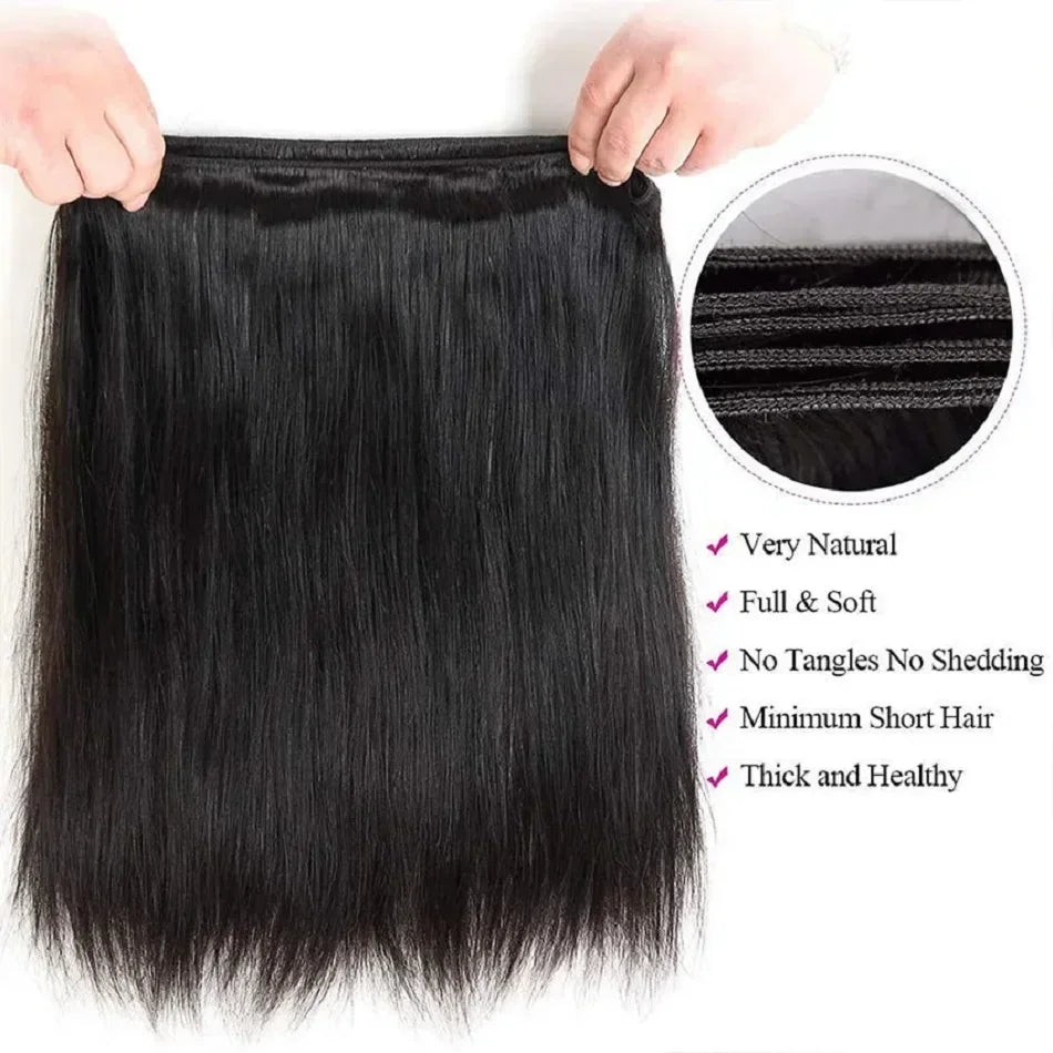 Mèches Straight Remy Hair Noir Naturel 10-40 po – CLEVI Paris