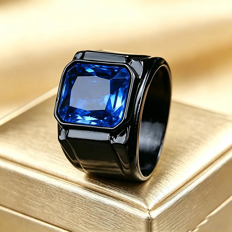 Bague Unisexe Signet à Pierre Colorée – CLEVI Paris