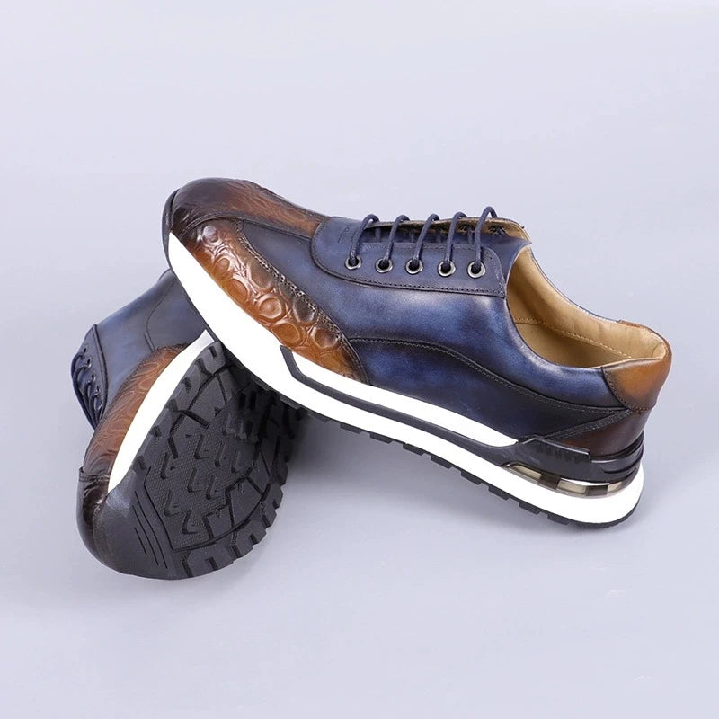 Sneakers en cuir à lacets pour homme – CLEVI Paris