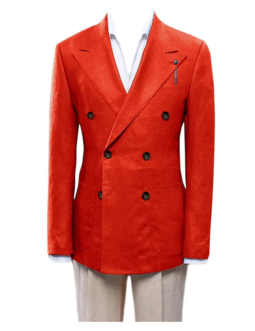 Blazer croisé lin et coton homme – CLEVI Paris