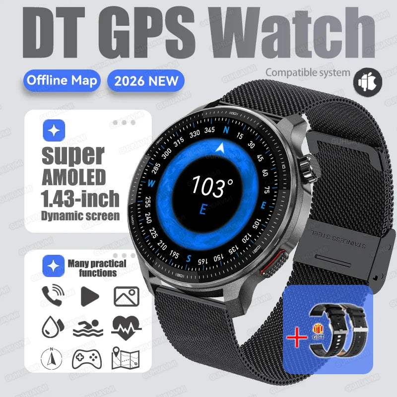 Montre GPS DTG6 AMOLED cartes hors ligne – CLEVI Paris
