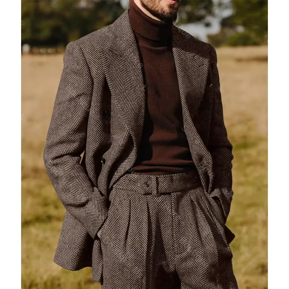 Costume homme à chevrons 2 pièces – CLEVI Paris