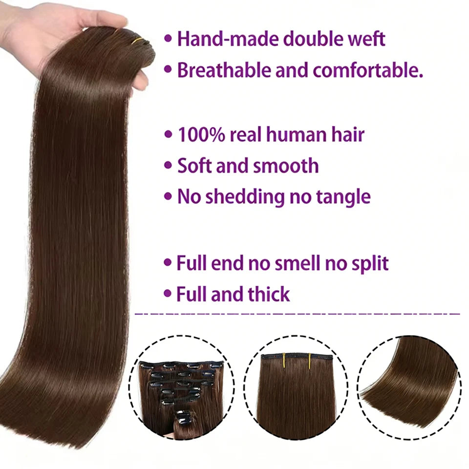 Extensions Clip-In Cheveux Humains Brésiliens – CLEVI Paris