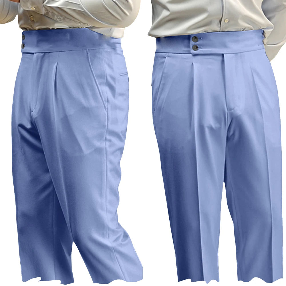 Pantalon Costume Homme Taille Haute – CLEVI Paris
